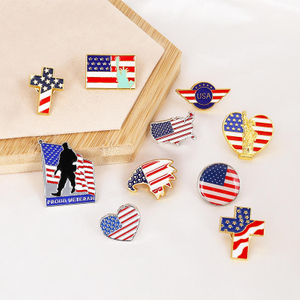Fashion Jewelry Brooches USA American Flag Brooch Crystal Insect Broche Pin Jewelry Designer Custom Brooches for Women