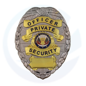 Custom Printed 3D Pvc Id Lanyard Promotional Gift Metal Soft Enamel Security Officer Badge Badge Lapel Pin