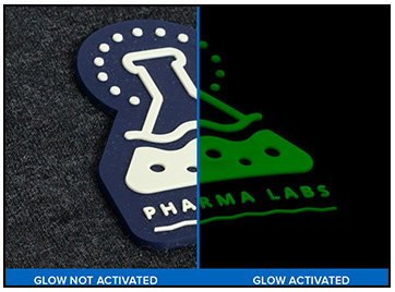 glow in the dark pvc patch