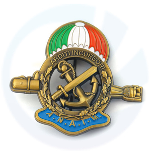 Custom Italy A.N.A.I.M. ASSOCIAZIONE NAZIONALE ARDITI INCURSORI MARINA Navy Military Metal Badge 