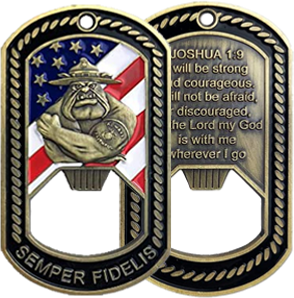 bottle opener Challenge Coins
