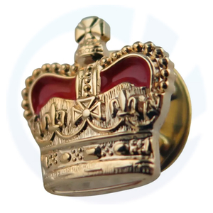 Competitive Price Wholesale Enamel Custom Silver Blank Royal Crown Metal Badge Royal Lapel Pin