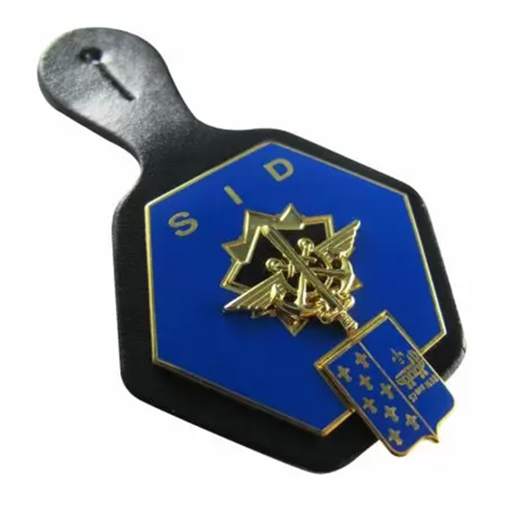 Army Badge with Leather Fob