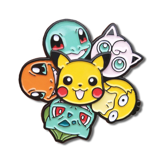 Custom Designs Cute Anime Pokemon Badge Animal Game Pokemon Pikachu Enamel Pin Go For Kids