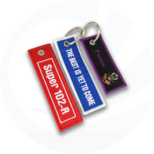 New PVC logo Embroidered keychain