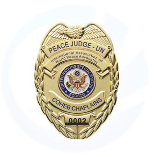 custom gold large Military Police Badge